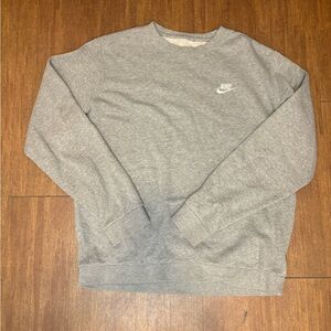 Nike Men's Heather Gray Crewneck Sweater